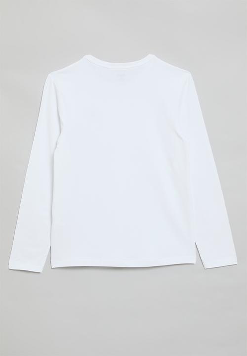POLO - Girls mia long sleeve tee - white