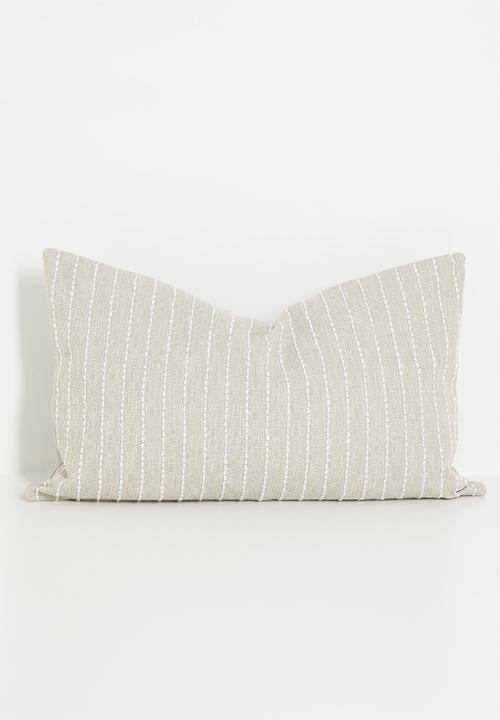 Stitched cushion cover - Taupe