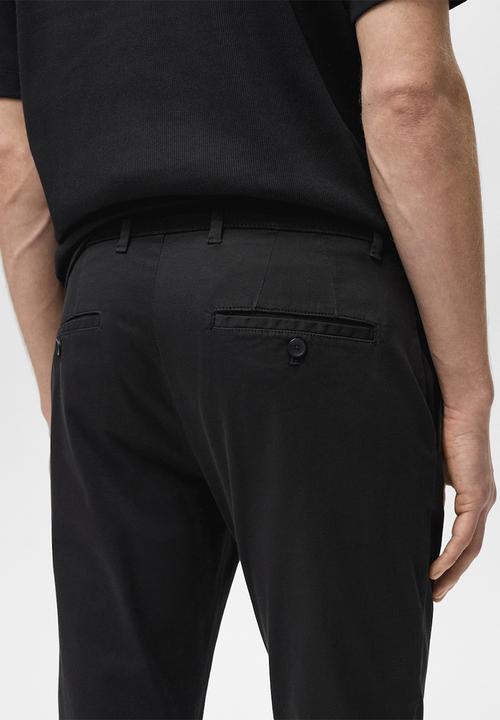 MANGO - Trousers prato - black