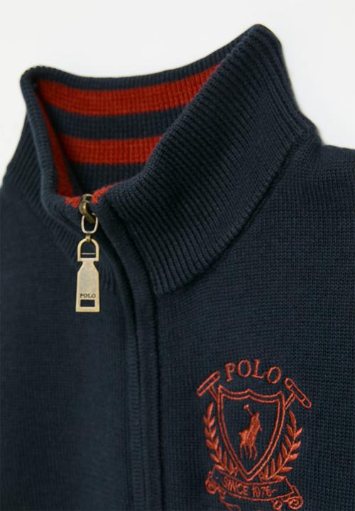 POLO - Boys sipho zip through jersey - navy