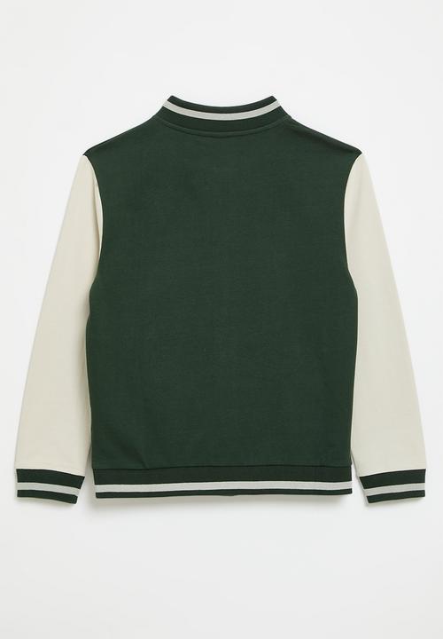 POLO - Boys jake baseball sweater - forest green