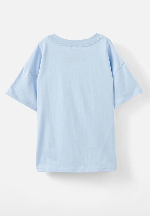 Cotton On - License drop shoulder short sleeve tee - lcn isc bunny love/dawn blue