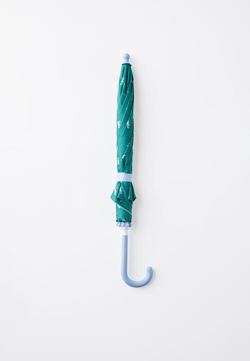 Cotton On - Kids rainy day umbrella - varsity green/dawn blue dinos