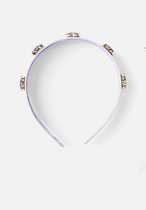 Cotton On - Luxe headband - lilac mood/heart gemmies