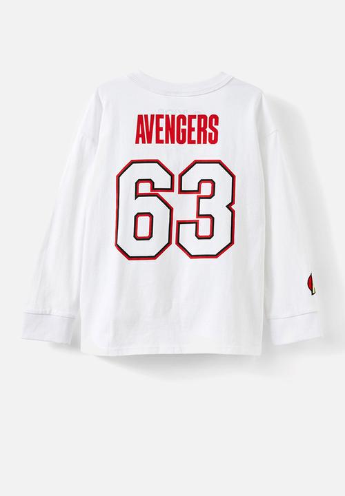 Cotton On - License long sleeve tee - lcn mar white/avengers
