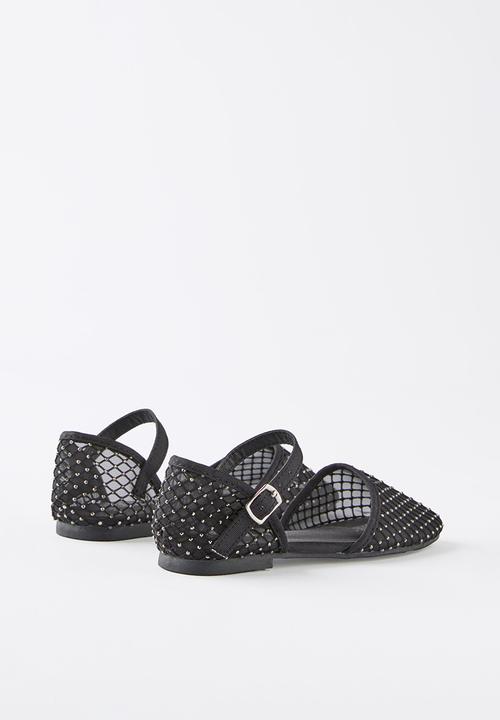 Cotton On - Milly mesh flat - black mesh