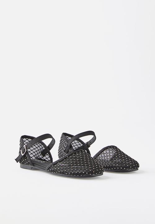 Cotton On - Milly mesh flat - black mesh