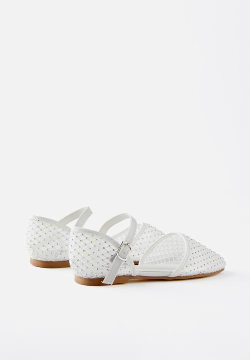 Cotton On - Milly mesh flat - white mesh