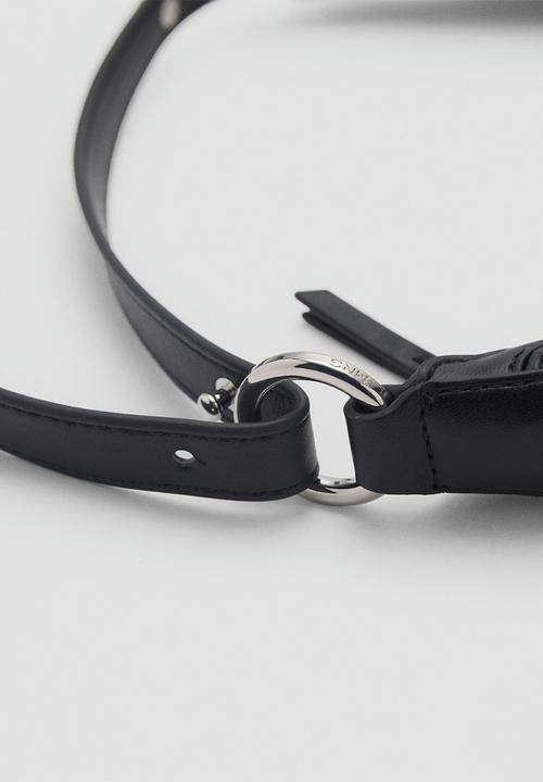 MANGO - Bag m-- moon - black