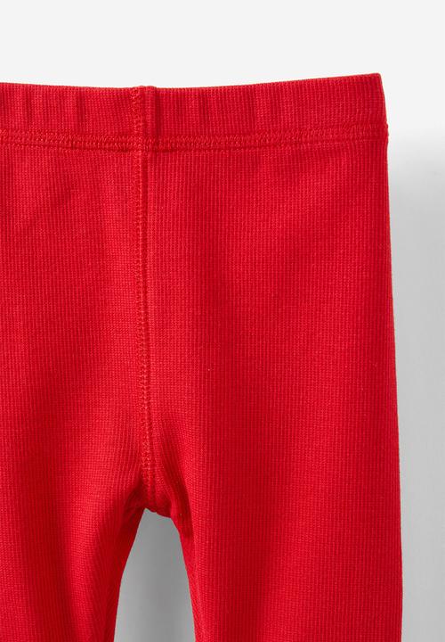 Cotton On - The row rib skinny legging - varsity red 1