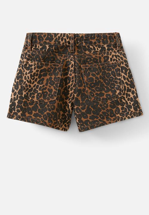 Cotton On - Audrey skort - taupy brown/leopard