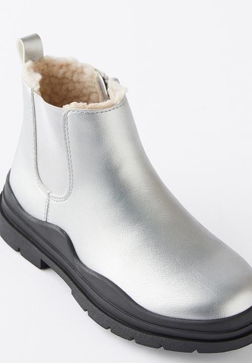 Cotton On - Bobbi lined gusset boot - silver