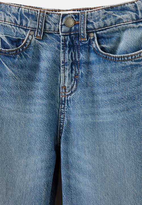 Cotton On - Super wide leg denim jean - blue haven mid blue