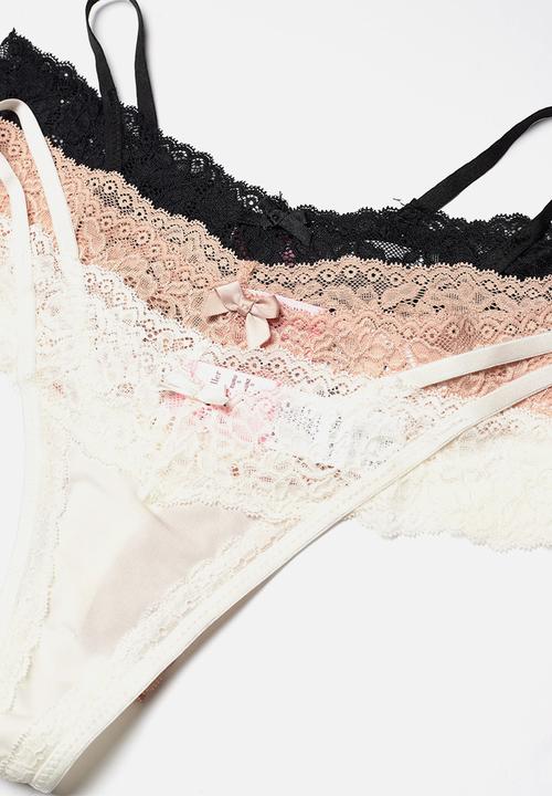 Hunkemoller - 3 Pack string r - multi