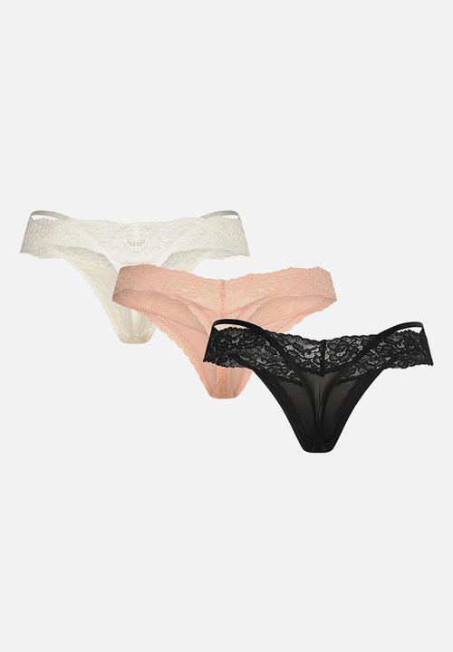 Hunkemoller - 3 Pack string r - multi