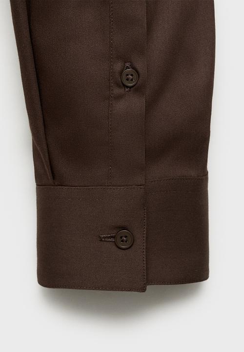 MANGO - Shirt emotion - brown
