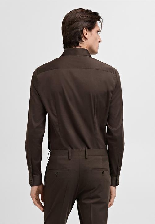 MANGO - Shirt emotion - brown