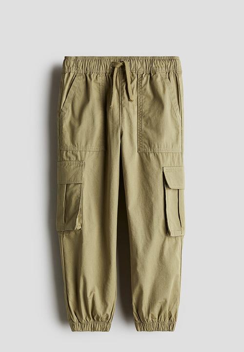 H&M - Cotton cargo trousers - khaki green