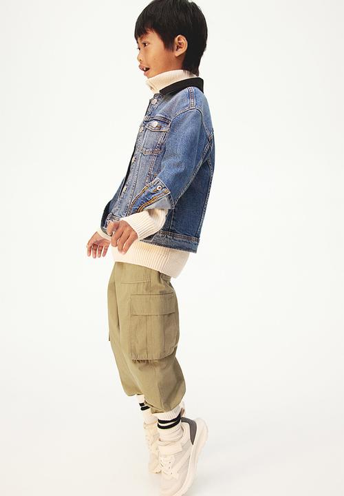 H&M - Cotton cargo trousers - khaki green