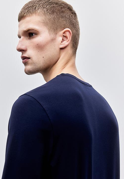 H&M - Slim fit jersey top - navy blue 