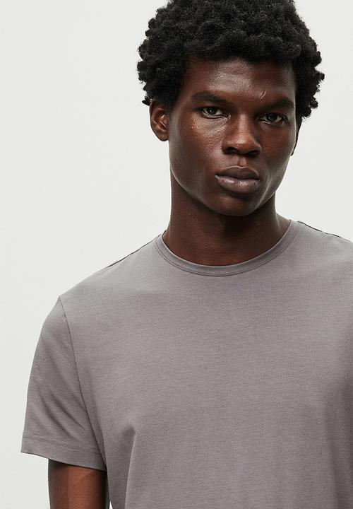 H&M - Slim fit round-necked T-shirt - grey