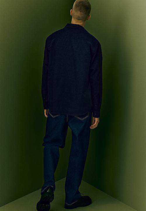 H&M - Regular fit corduroy shirt - blue