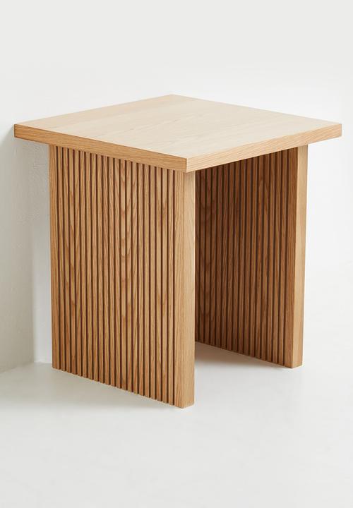 Sixth Floor - Groove side table - oak veneer