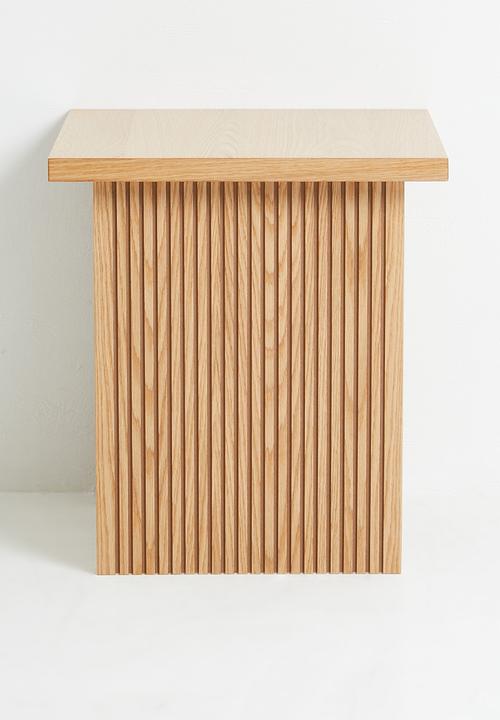 Sixth Floor - Groove side table - oak veneer