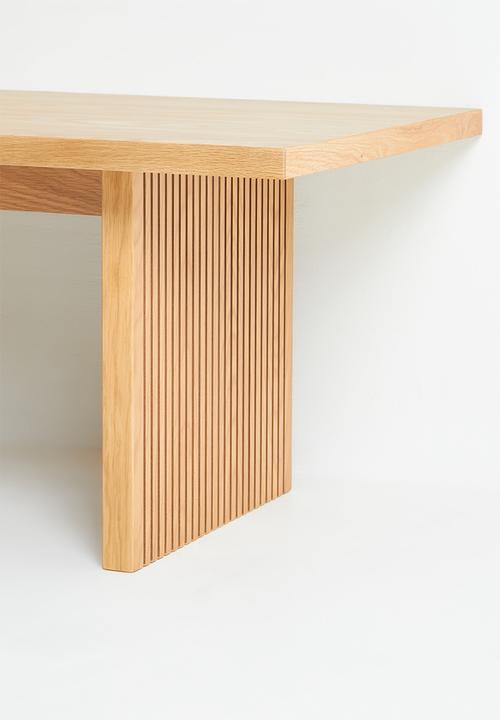 Sixth Floor - Groove coffee table - oak veneer