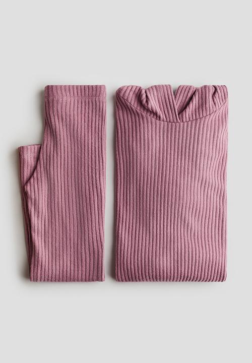 H&M - 2-Piece hoodie and leggings set - plum 
