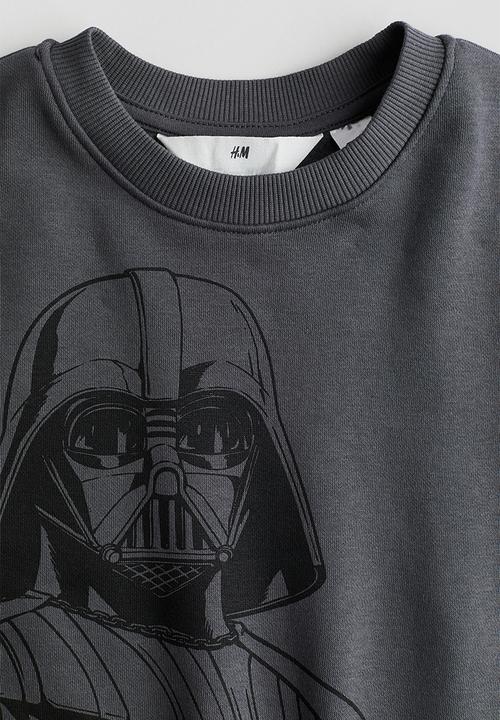 H&M - Printed sweatshirt - dark grey star wars