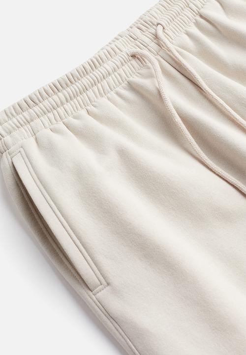 H&M - High-waisted joggers - light beige