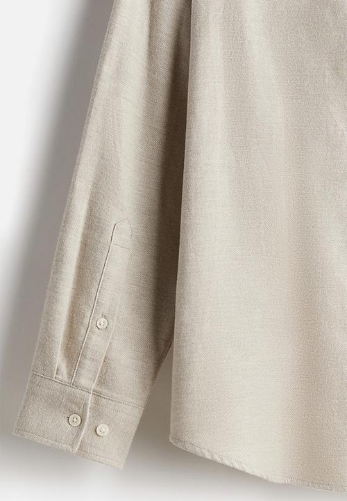 H&M - Regular fit flannel shirt - beige