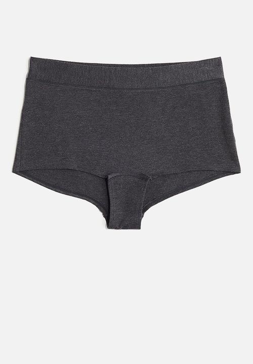 H&M - 3-Pack cotton shortie briefs - grey marl white 