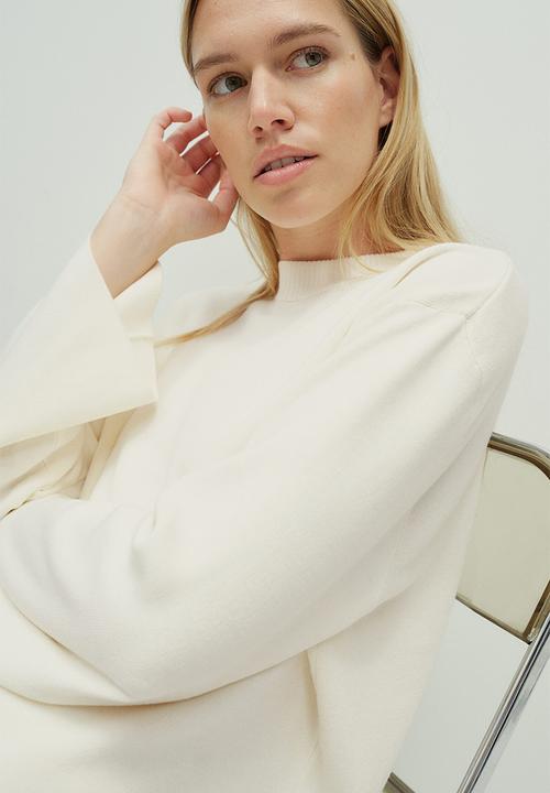 H&M - Oversized curved-hem jumper - cream