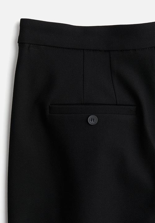 H&M - Wide twill trousers - black