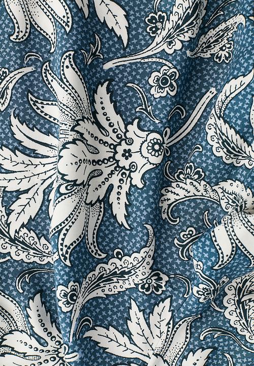 H&M - Wide trousers - dusty blue paisley-patterned