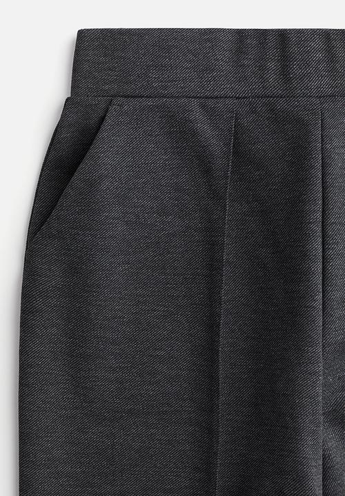 H&M - High-waisted tailored trousers - dark grey marl