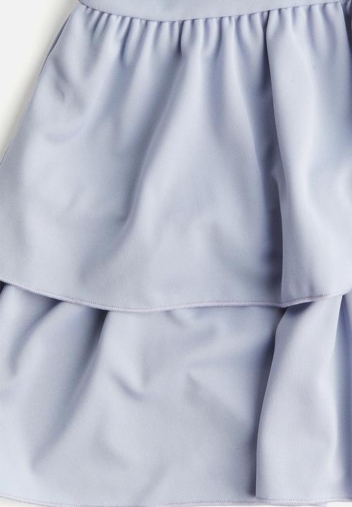 H&M - Tiered-skirt jersey dress - light blue