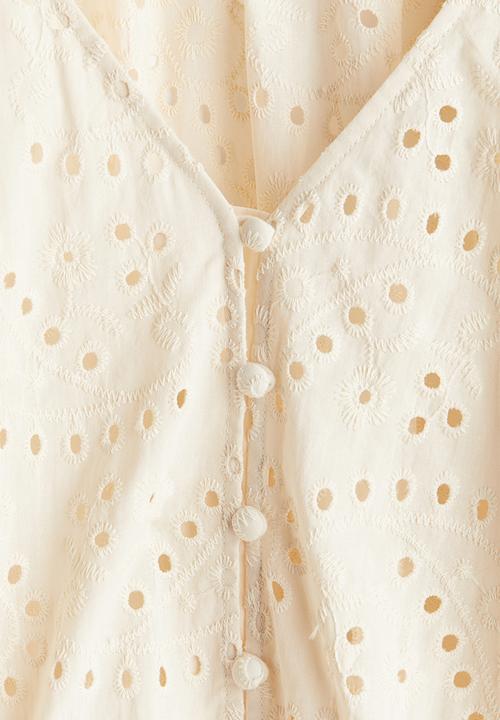 H&M - Broderie anglaise blouse - cream