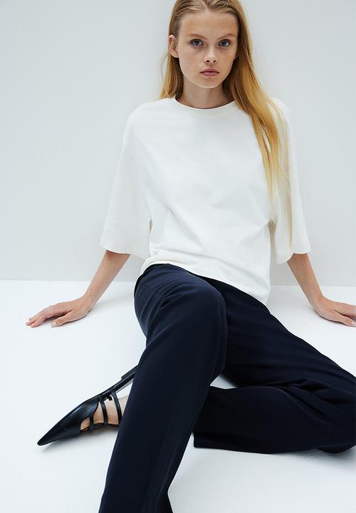 H&M - Wide trousers - navy blue
