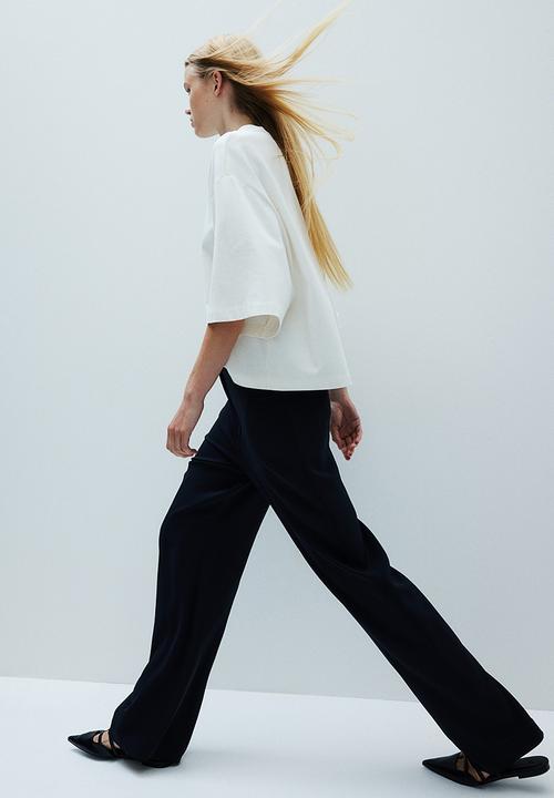 H&M - Wide trousers - navy blue