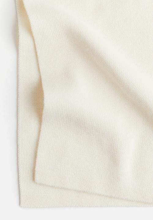 H&M - Fine-knit flared trousers - cream