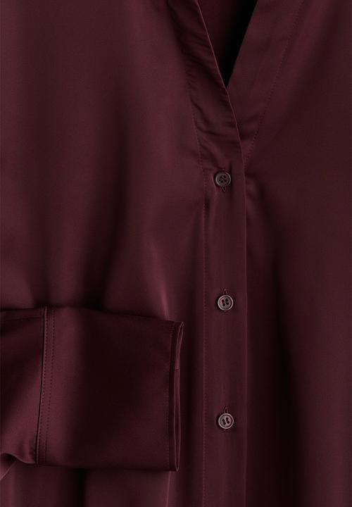 H&M - V-neck blouse - burgundy