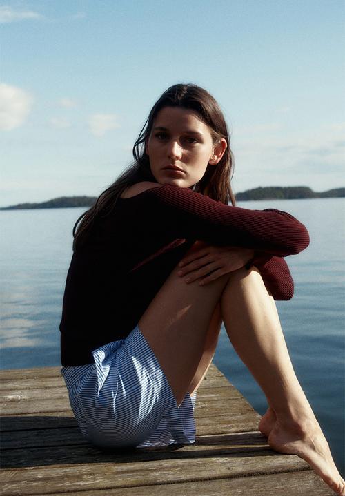 H&M - Off-the-shoulder top - burgundy