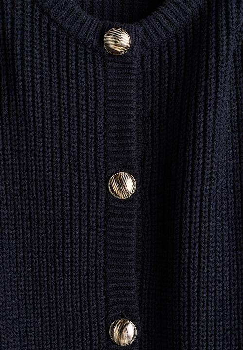 H&M - Rib-knit cardigan - navy blue