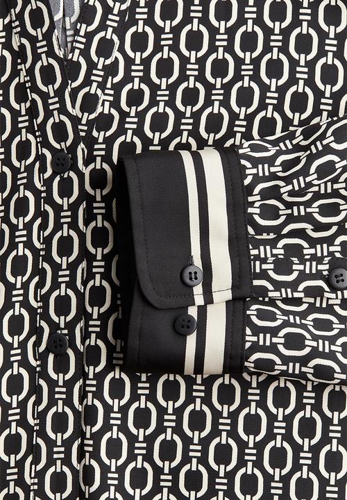 H&M - Long-sleeved shirt - black patterned