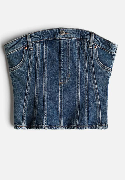 H&M - Denim bustier - denim blue