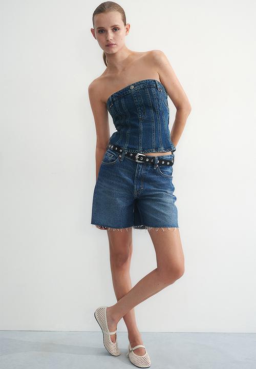 H&M - Denim bustier - denim blue