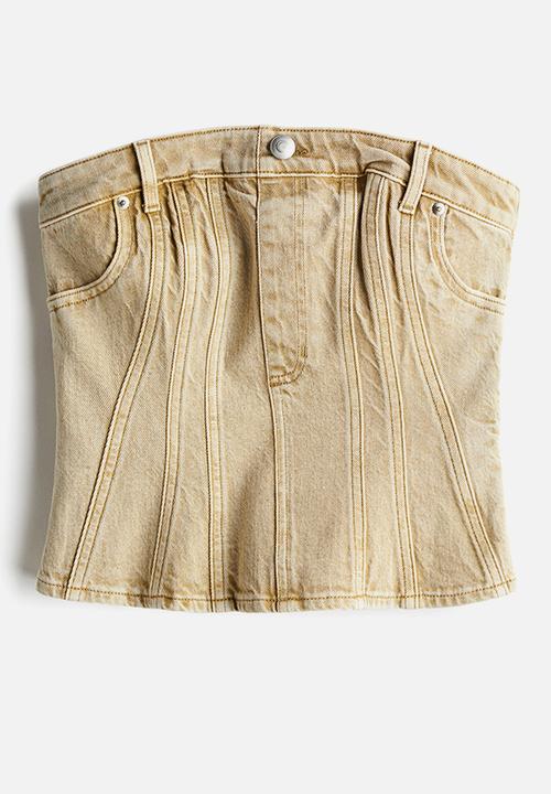 H&M - Denim bustier - beige